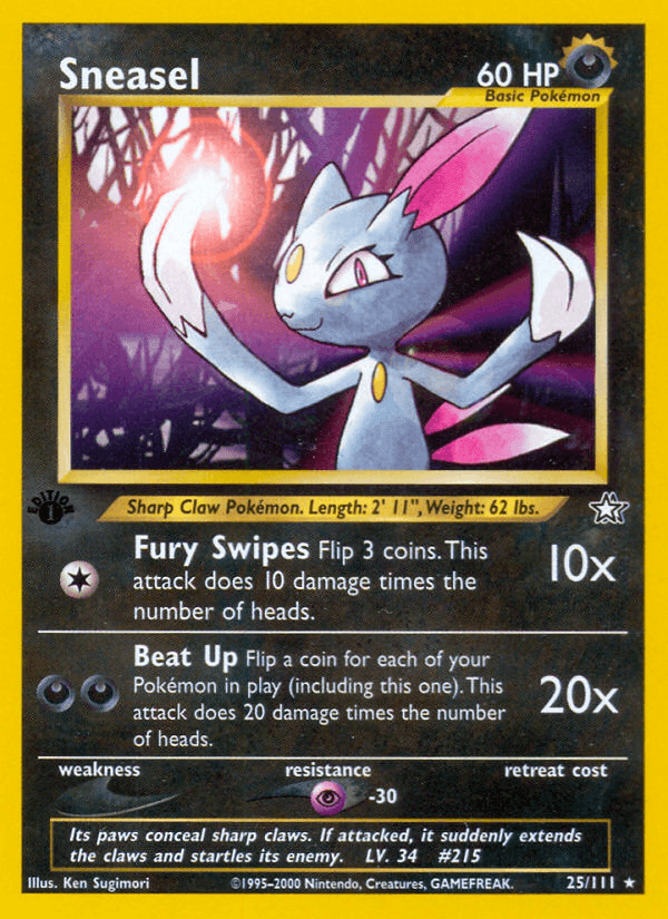 Sneasel 25/111 — Pokémon Neo Genesis card