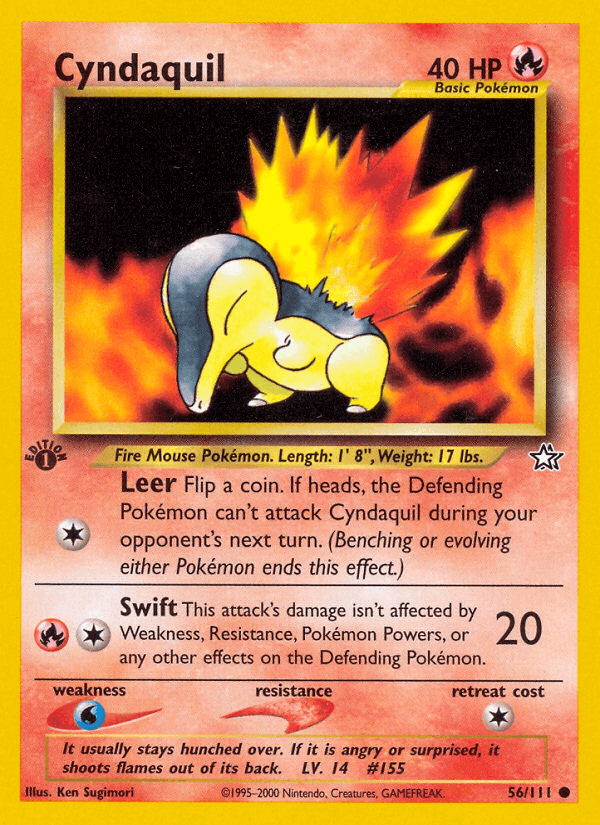 Cyndaquil 56/111 — Pokémon Neo Genesis card