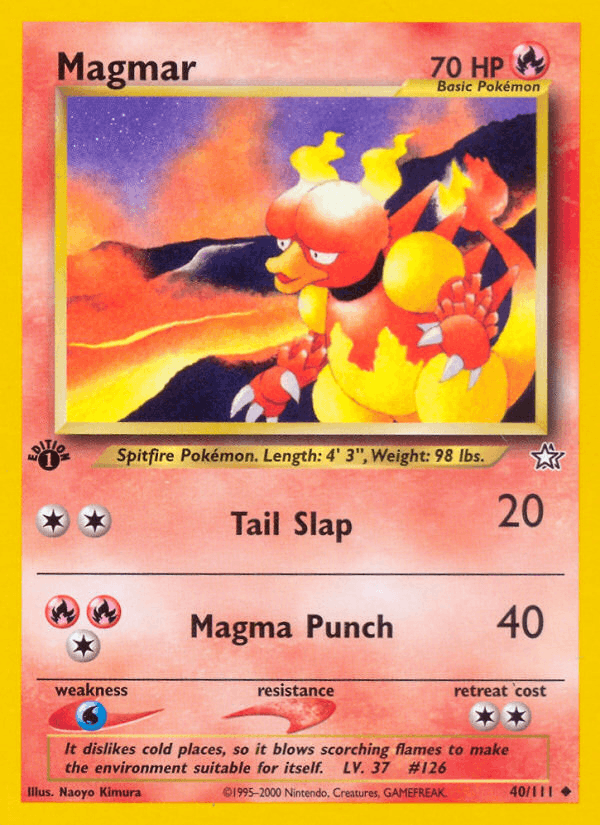 Magmar 40/111 — Pokémon Neo Genesis card