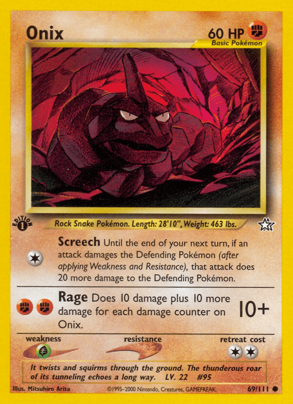 Onix 69/111 — Pokémon Neo Genesis card