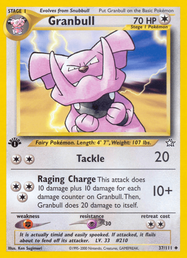Granbull 37/111 — Pokémon Neo Genesis card
