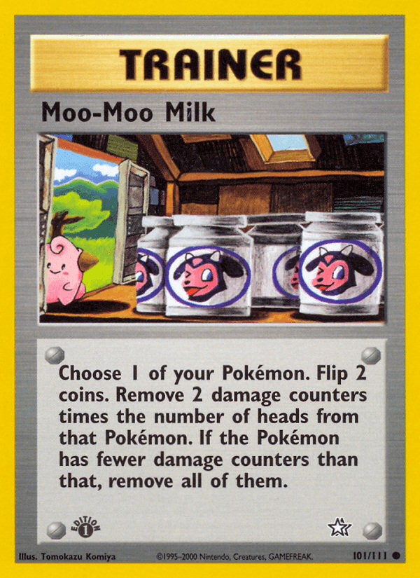 Moo-Moo Milk 101/111 — Pokémon Neo Genesis card