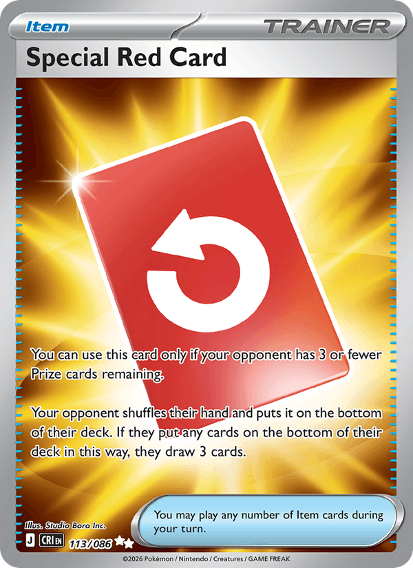 Special Red Card 113/86 — Pokémon Chaos Rising catalogue reference