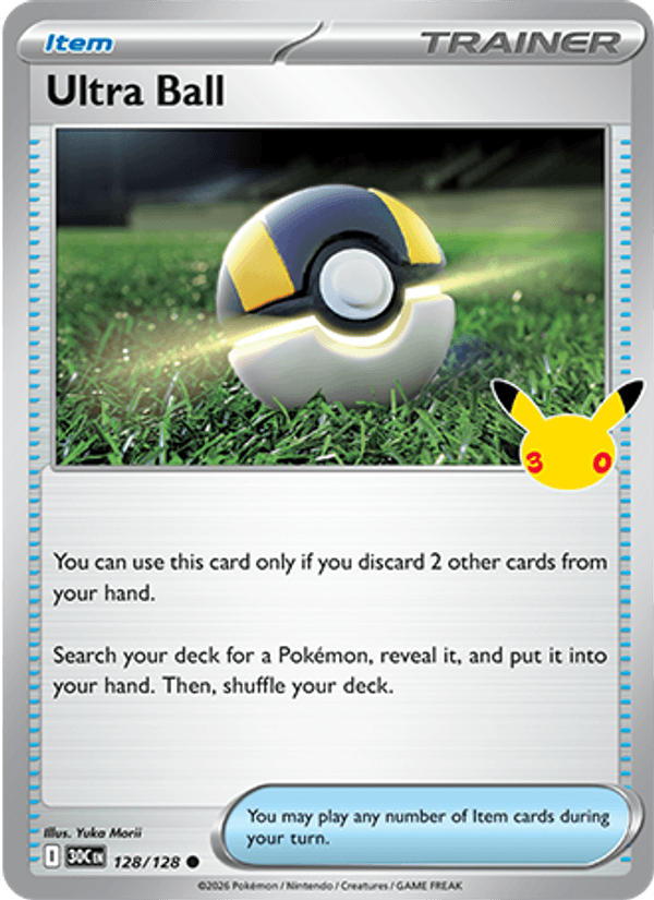 Ultra Ball 128/128 — Pokémon 30th Celebration catalogue reference