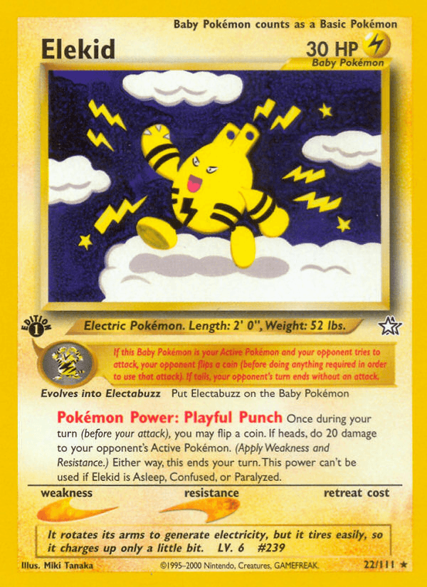 Elekid 22/111 — Pokémon Neo Genesis card