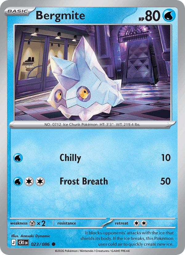 Bergmite 23/86 — Pokémon Chaos Rising catalogue reference
