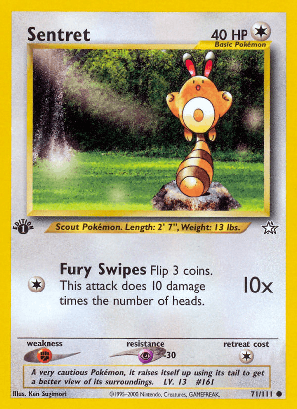 Sentret 71/111 — Pokémon Neo Genesis card