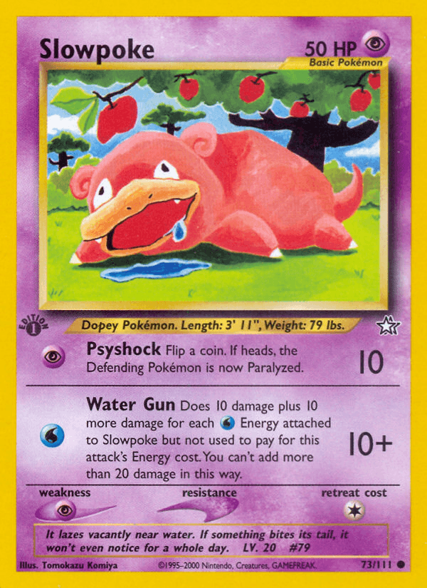Slowpoke 73/111 — Pokémon Neo Genesis card