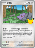 Ditto 115/128 — Pokémon 30th Celebration catalogue reference