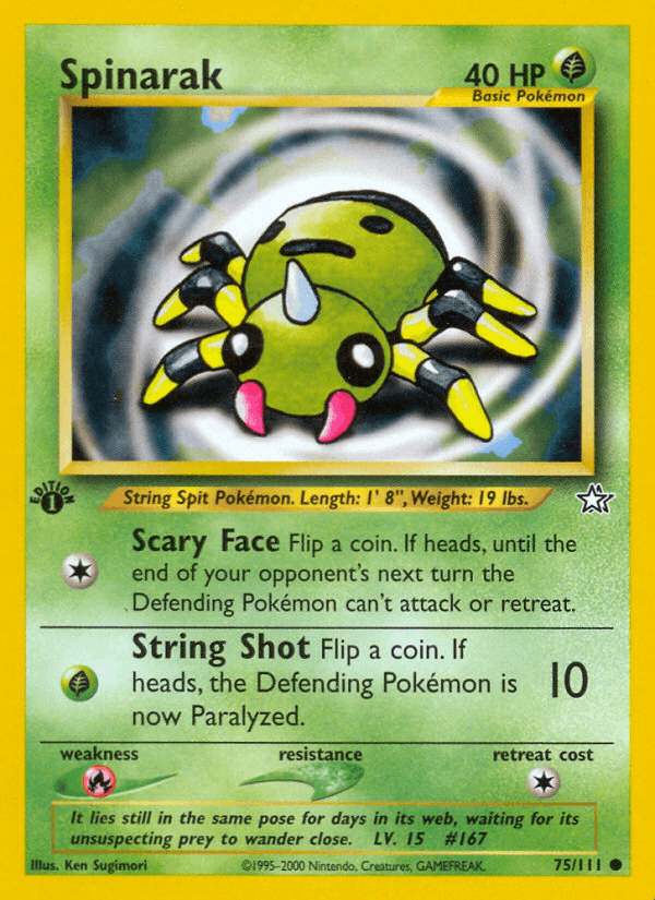 Spinarak 75/111 — Pokémon Neo Genesis card