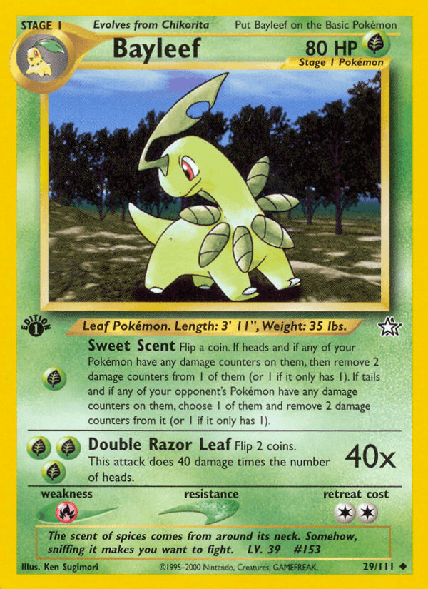 Bayleef 29/111 — Pokémon Neo Genesis card