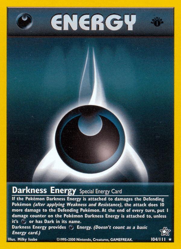Darkness Energy 104/111 — Pokémon Neo Genesis card