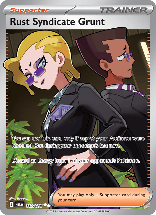Rust Syndicate Grunt 112/84 — Pokémon Pitch Black catalogue reference