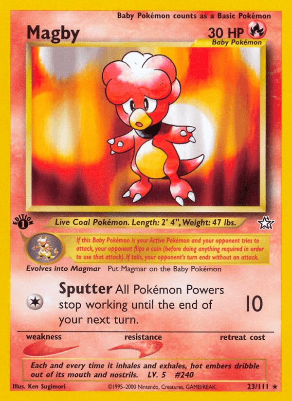 Magby 23/111 — Pokémon Neo Genesis card