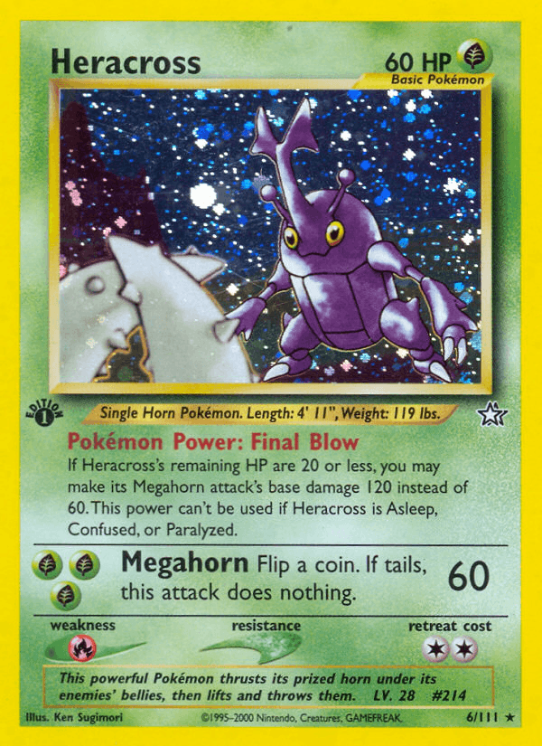 Heracross 6/111 — Pokémon Neo Genesis card