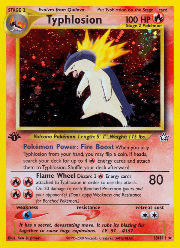 Typhlosion 18/111 — Pokémon Neo Genesis card