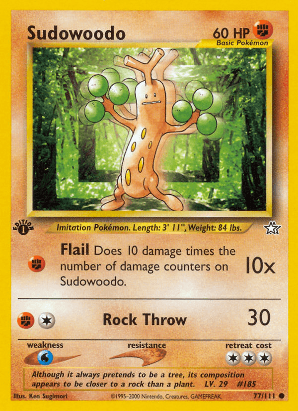 Sudowoodo 77/111 — Pokémon Neo Genesis card