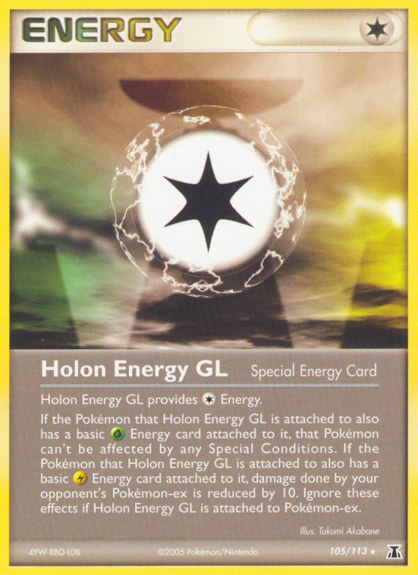 Holon Energy GL 105/113 Pokémon EX Delta Species (2005) English card — catalogue reference