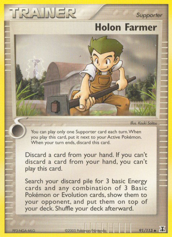 Holon Farmer 91/113 Pokémon EX Delta Species (2005) English card — catalogue reference