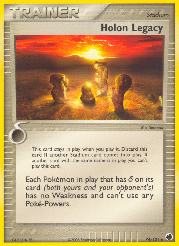 Holon Legacy 74/101 Pokémon EX Dragon Frontiers (2006) English card — catalogue reference