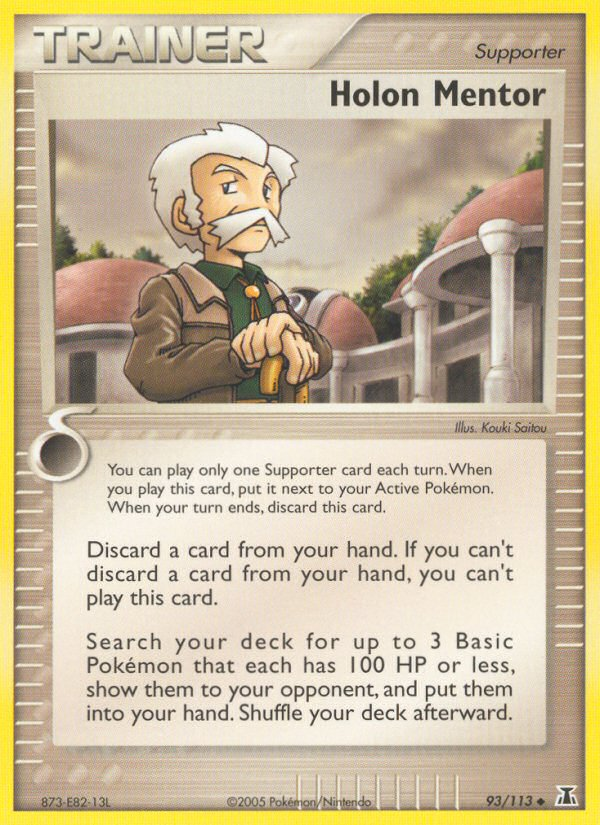 Holon Mentor 93/113 Pokémon EX Delta Species (2005) English card — catalogue reference
