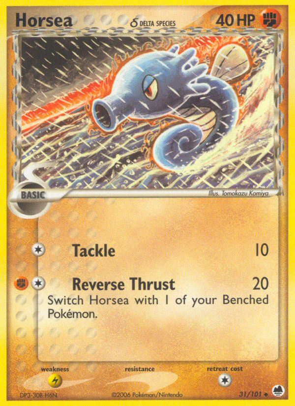 Horsea δ 31/101 Pokémon EX Dragon Frontiers (2006) English card — catalogue reference