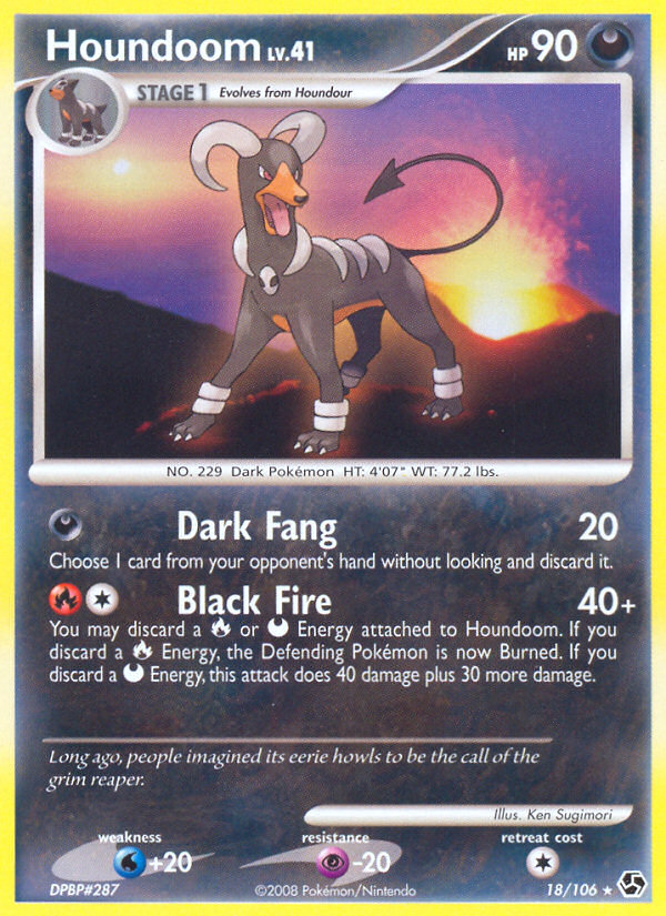 Houndoom 18/106 Pokémon Great Encounters (2008) English card — catalogue reference
