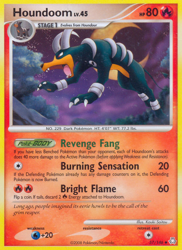 Houndoom 57/146 Pokémon Legends Awakened (2008) English card — catalogue reference