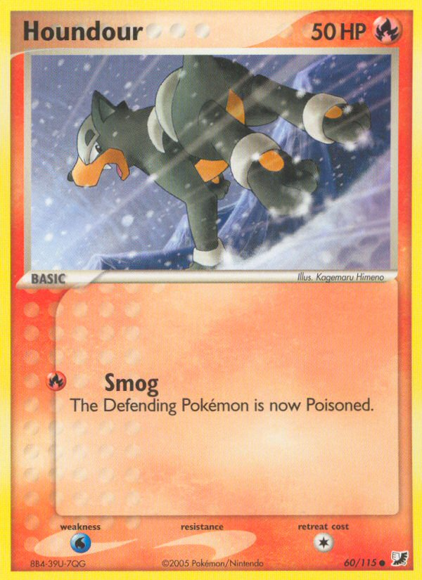 Houndour 60/115 Pokémon EX Unseen Forces (2005) English card — catalogue reference