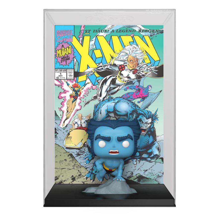 Framed comic book cover with X-Men character in front