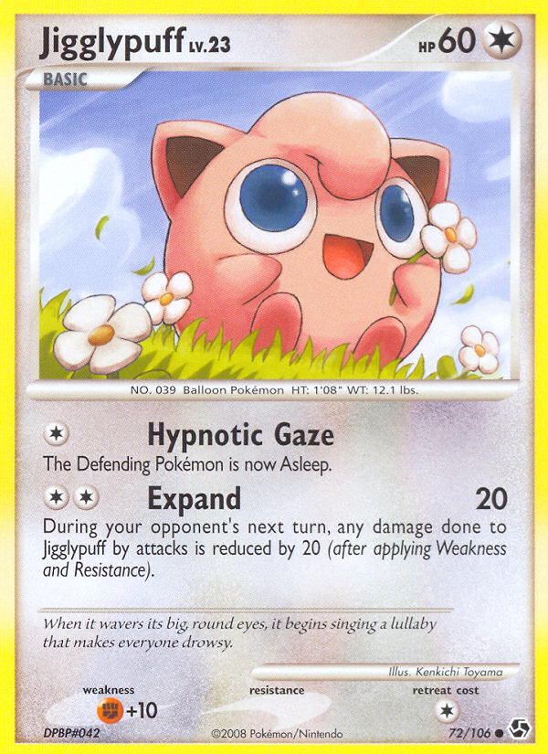 Jigglypuff 72/106 Pokémon Great Encounters (2008) English card — catalogue reference