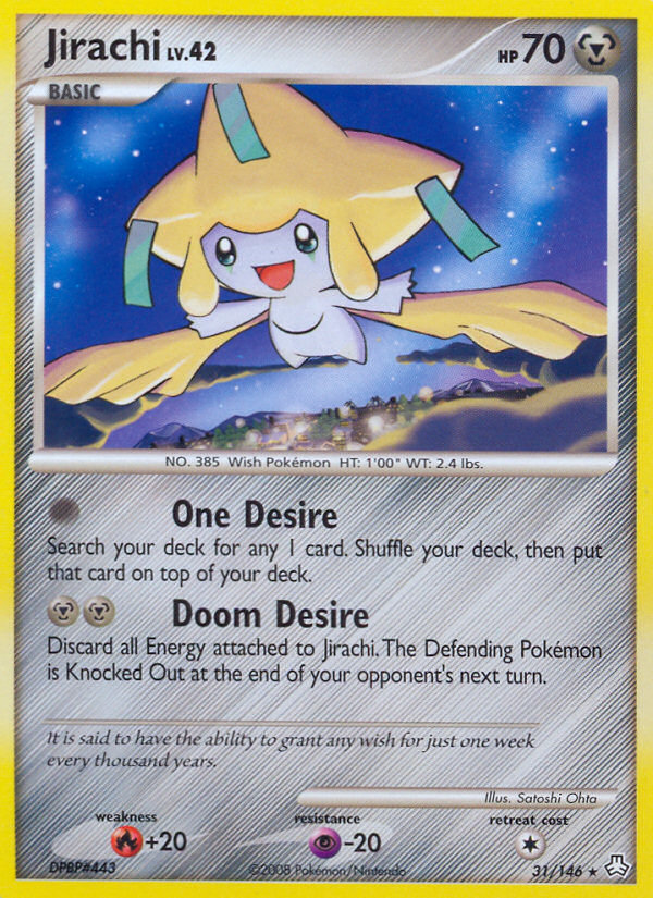 Jirachi 31/146 Pokémon Legends Awakened (2008) English card — catalogue reference