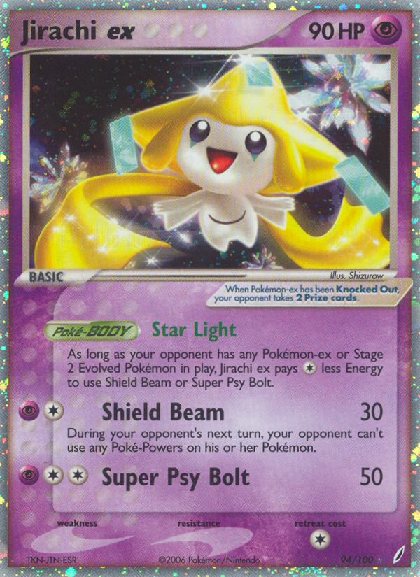 Jirachi ex 94/100 Pokémon EX Crystal Guardians (2006) English card — catalogue reference