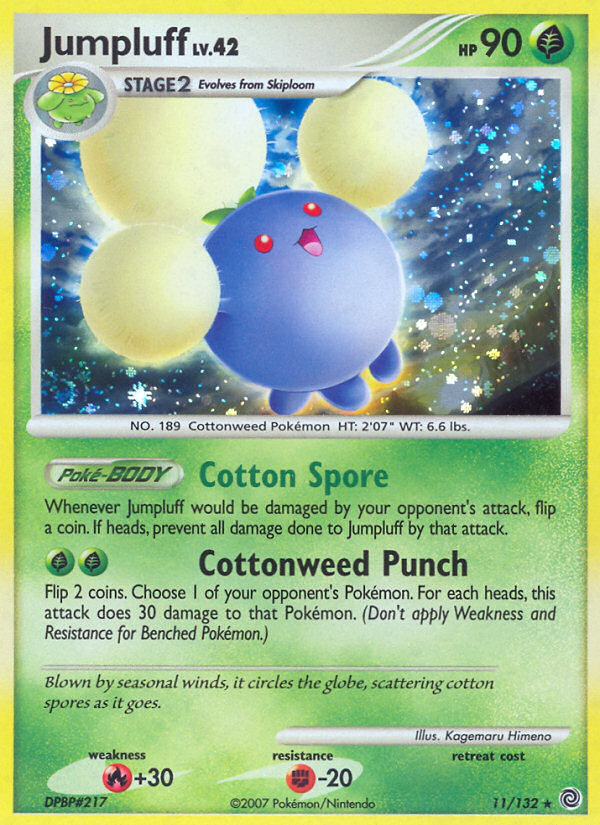 Jumpluff 11/132 Pokémon Secret Wonders (2007) English card — catalogue reference