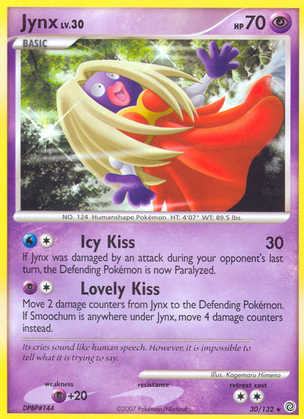 Jynx 30/132 Pokémon Secret Wonders (2007) English card — catalogue reference