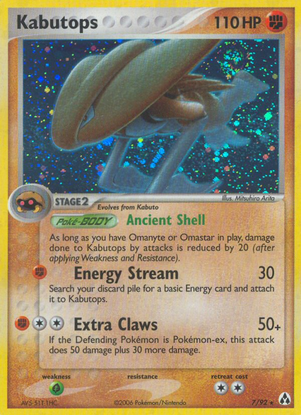 Kabutops 7/92 Pokémon EX Legend Maker (2006) English card — catalogue reference