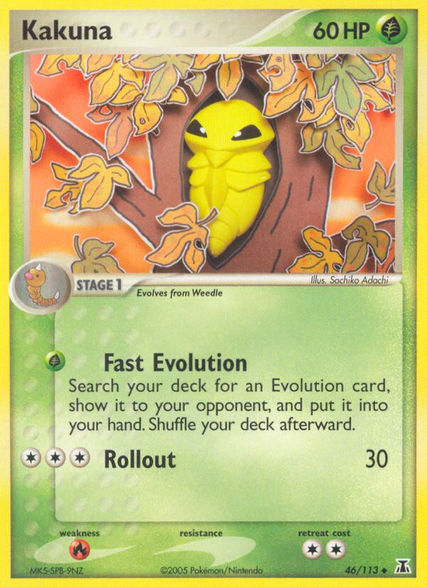Kakuna 46/113 Pokémon EX Delta Species (2005) English card — catalogue reference