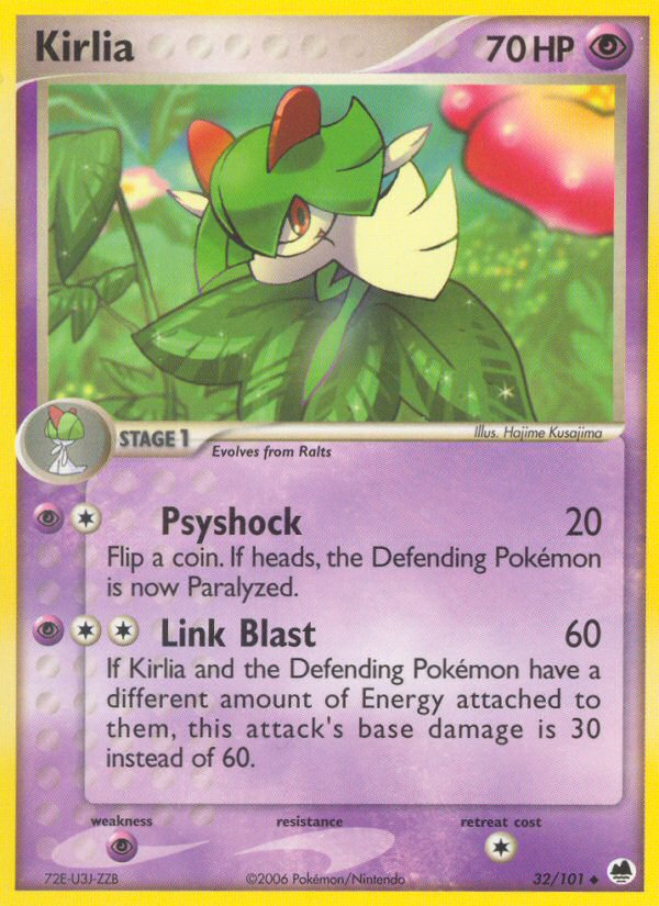 Kirlia 32/101 Pokémon EX Dragon Frontiers (2006) English card — catalogue reference