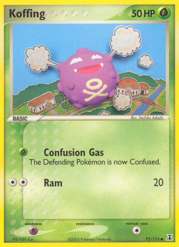 Koffing 72/113 Pokémon EX Delta Species (2005) English card — catalogue reference