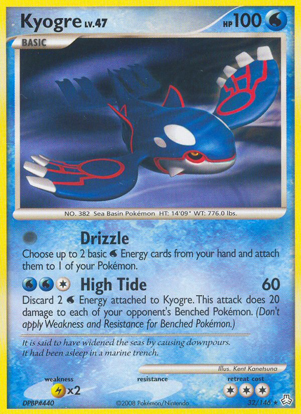 Kyogre 32/146 Pokémon Legends Awakened (2008) English card — catalogue reference