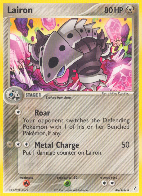 Lairon 36/100 Pokémon EX Crystal Guardians (2006) English card — catalogue reference
