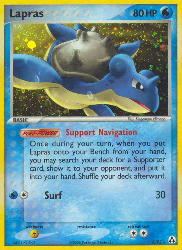 Lapras 8/92 Pokémon EX Legend Maker (2006) English card — catalogue reference