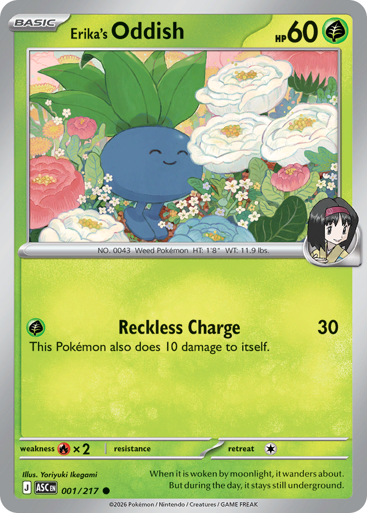 Erika's Oddish 1/217 — English Pokémon Ascended Heroes (2026)