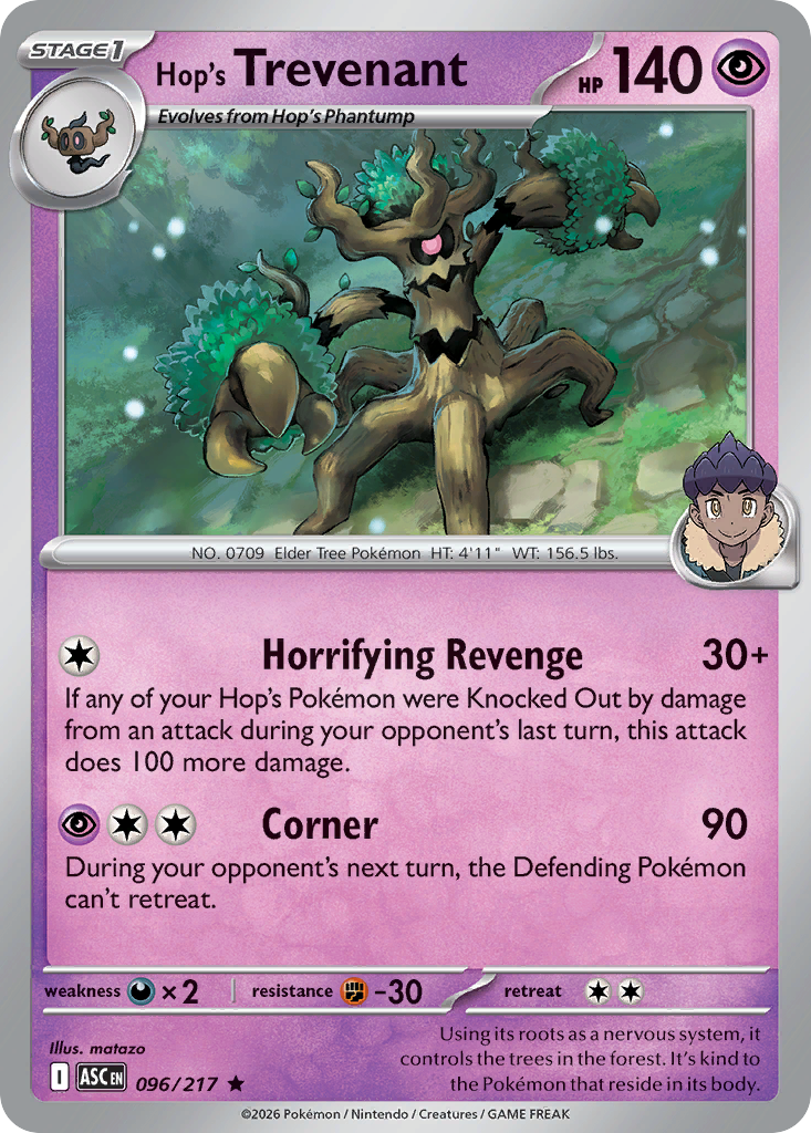 Hop's Trevenant 96/217 — English Pokémon Ascended Heroes (2026)