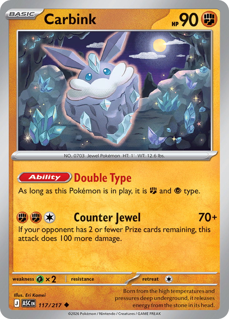 Carbink 117/217 — English Pokémon Ascended Heroes (2026)