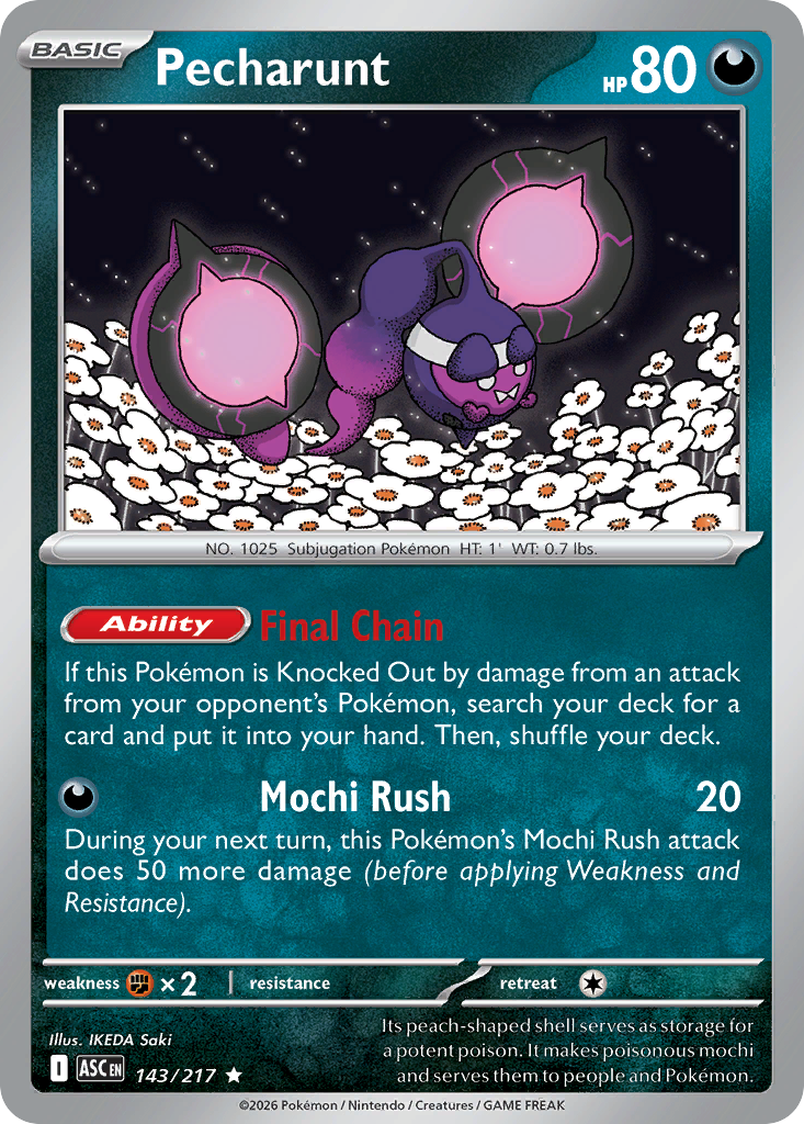 Pecharunt 143/217 — English Pokémon Ascended Heroes (2026)
