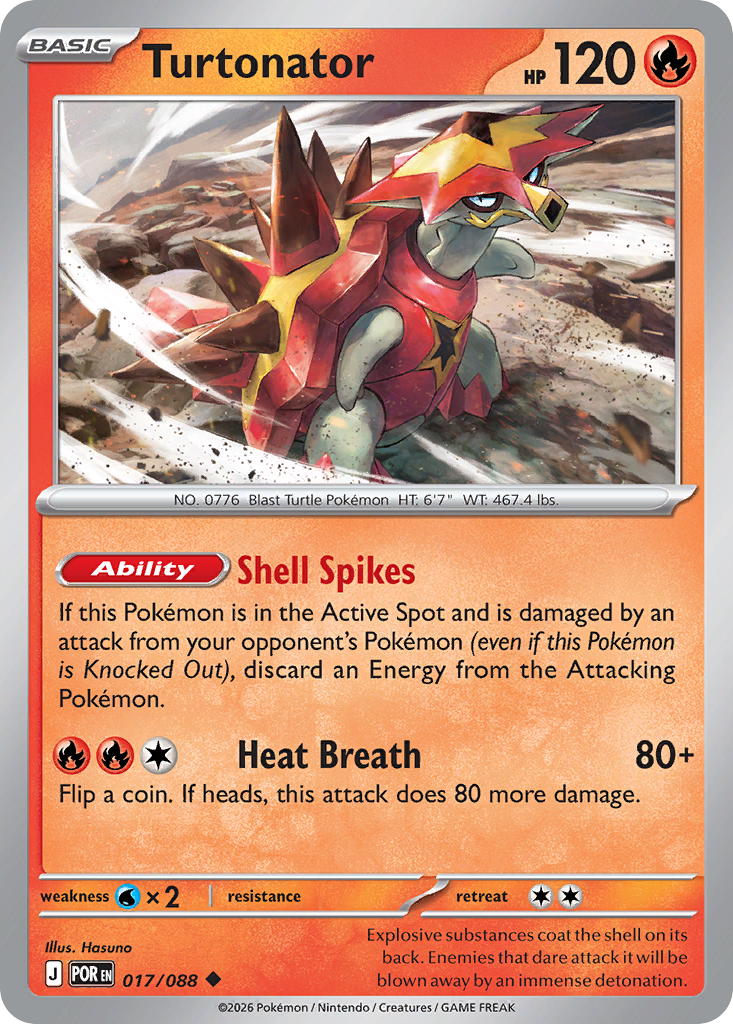 Turtonator 17/88 — English Pokémon Perfect Order (2026)