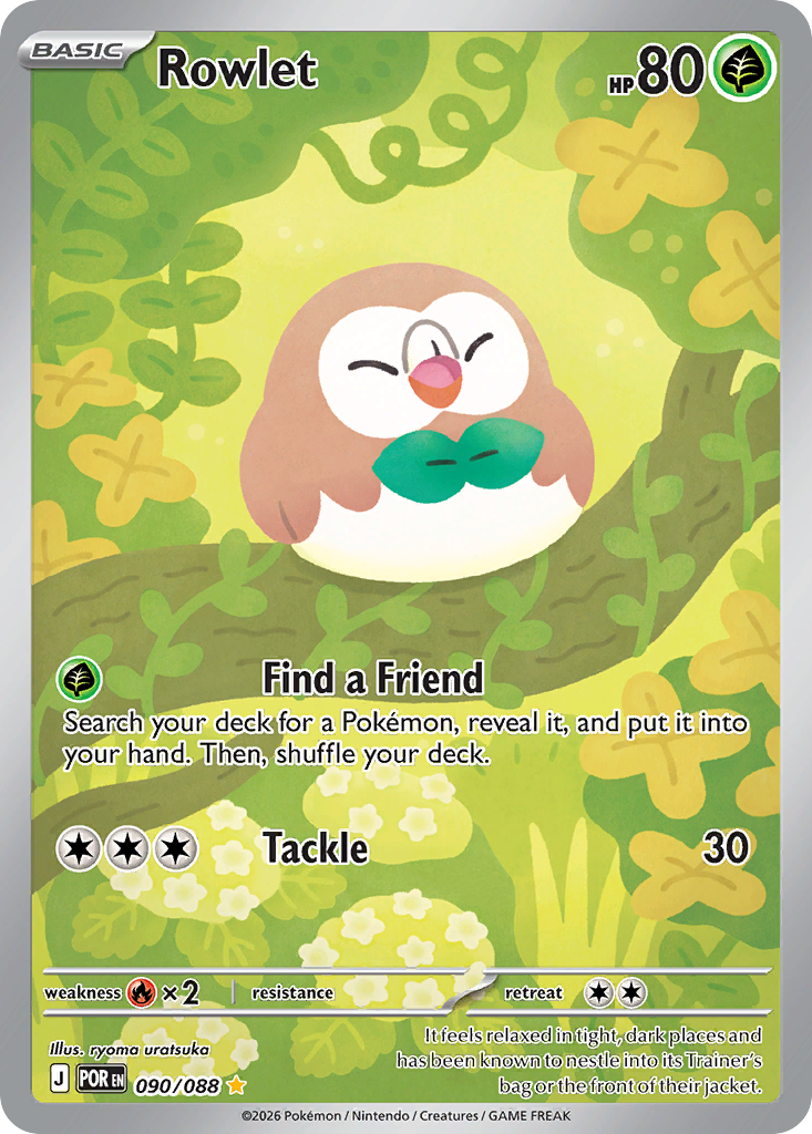 Rowlet 90/88 — English Pokémon Perfect Order (2026)