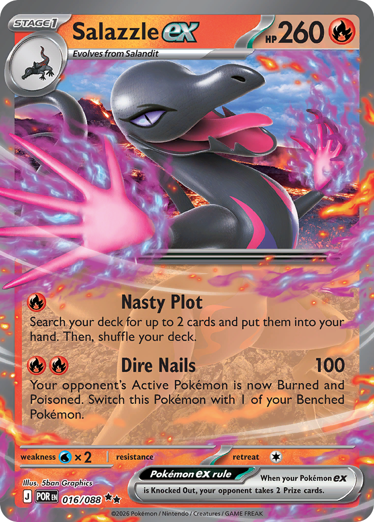 Salazzle ex 16/88 — English Pokémon Perfect Order (2026)