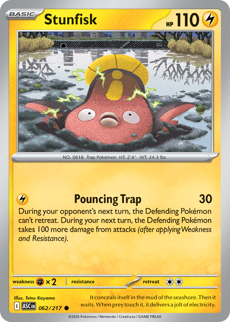 Stunfisk 62/217 — English Pokémon Ascended Heroes (2026)